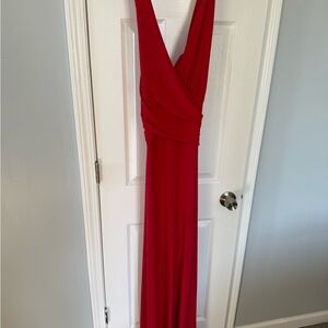 Vera Wang Striking Red Chriscross back Backless Gown, NWT